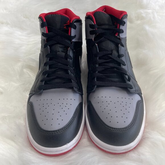 Nike Air Jordan 1 Mid Gray Mens Leather Basketball Shoe DQ8426-006 VNDS Sz 10.5 - Picture 2 of 7